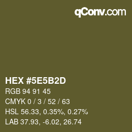 Color code: HEX #5E5B2D | qconv.com