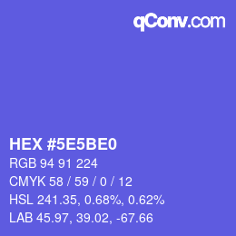 Color code: HEX #5E5BE0 | qconv.com