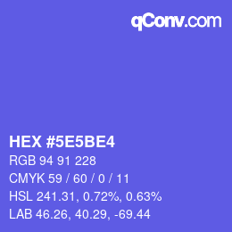 カラーコード: HEX #5E5BE4 | qconv.com
