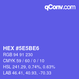 Color code: HEX #5E5BE6 | qconv.com