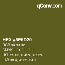 Color code: HEX #5E5D20 | qconv.com