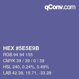 Color code: HEX #5E5E9B | qconv.com