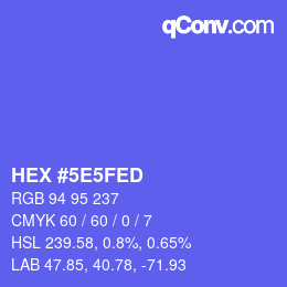 Color code: HEX #5E5FED | qconv.com