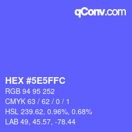 Color code: HEX #5E5FFC | qconv.com