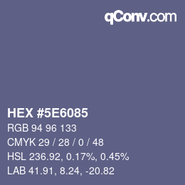 Color code: HEX #5E6085 | qconv.com