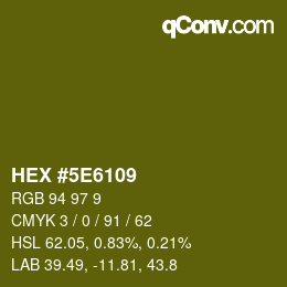 Color code: HEX #5E6109 | qconv.com