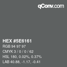 Color code: HEX #5E6161 | qconv.com