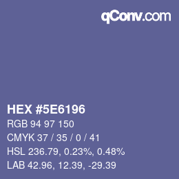 Color code: HEX #5E6196 | qconv.com