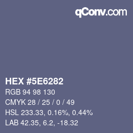 Color code: HEX #5E6282 | qconv.com