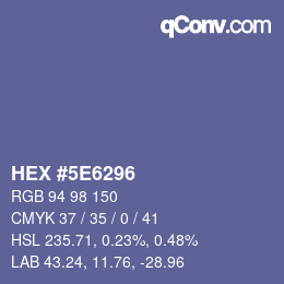 Color code: HEX #5E6296 | qconv.com