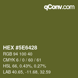 Color code: HEX #5E6428 | qconv.com