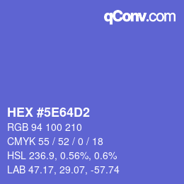 Color code: HEX #5E64D2 | qconv.com