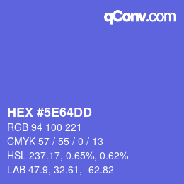 Color code: HEX #5E64DD | qconv.com