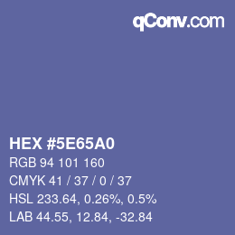 Color code: HEX #5E65A0 | qconv.com