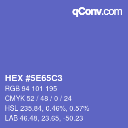 Color code: HEX #5E65C3 | qconv.com