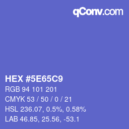 Color code: HEX #5E65C9 | qconv.com