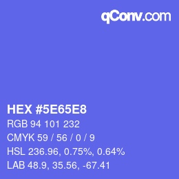 Color code: HEX #5E65E8 | qconv.com