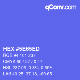 Color code: HEX #5E65ED | qconv.com