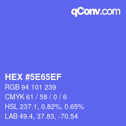 Color code: HEX #5E65EF | qconv.com