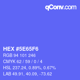 Color code: HEX #5E65F6 | qconv.com