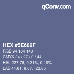 Color code: HEX #5E688F | qconv.com