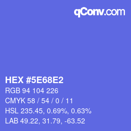 Color code: HEX #5E68E2 | qconv.com