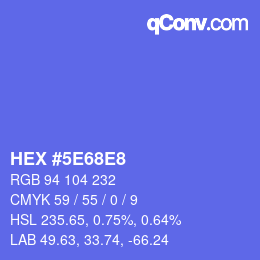 Color code: HEX #5E68E8 | qconv.com