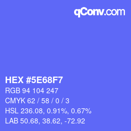 カラーコード: HEX #5E68F7 | qconv.com