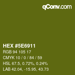 Color code: HEX #5E6911 | qconv.com