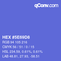 Color code: HEX #5E69D8 | qconv.com