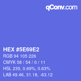 カラーコード: HEX #5E69E2 | qconv.com