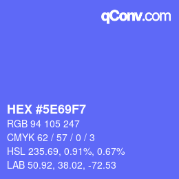 Color code: HEX #5E69F7 | qconv.com