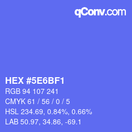 Color code: HEX #5E6BF1 | qconv.com