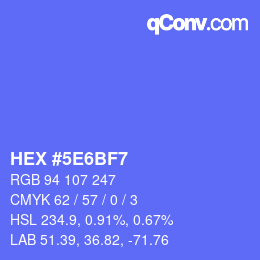 Color code: HEX #5E6BF7 | qconv.com