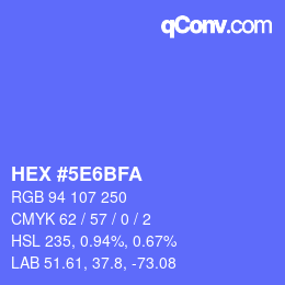 Color code: HEX #5E6BFA | qconv.com
