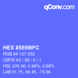 Color code: HEX #5E6BFC | qconv.com