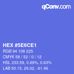 Color code: HEX #5E6CE1 | qconv.com