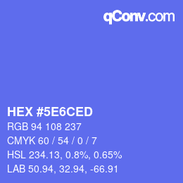 Color code: HEX #5E6CED | qconv.com