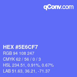 Color code: HEX #5E6CF7 | qconv.com