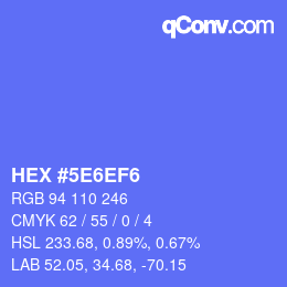 Color code: HEX #5E6EF6 | qconv.com