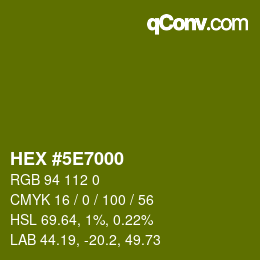 Color code: HEX #5E7000 | qconv.com