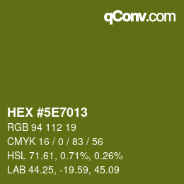 Color code: HEX #5E7013 | qconv.com