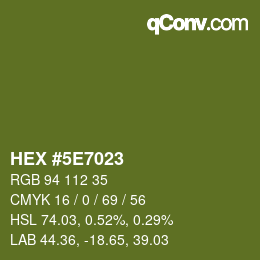 Color code: HEX #5E7023 | qconv.com