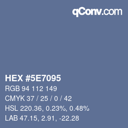 Color code: HEX #5E7095 | qconv.com