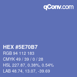 Color code: HEX #5E70B7 | qconv.com