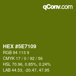 Color code: HEX #5E7109 | qconv.com