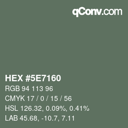 Color code: HEX #5E7160 | qconv.com