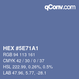 Color code: HEX #5E71A1 | qconv.com