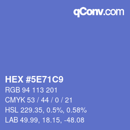 Color code: HEX #5E71C9 | qconv.com