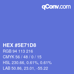 Color code: HEX #5E71D8 | qconv.com